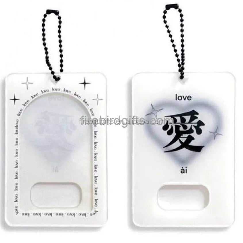 Custom Acrylic PC Holder Keychain Credit Card Kpop Idol Card Acrylic Holder Keychain Acrylic Card Holders