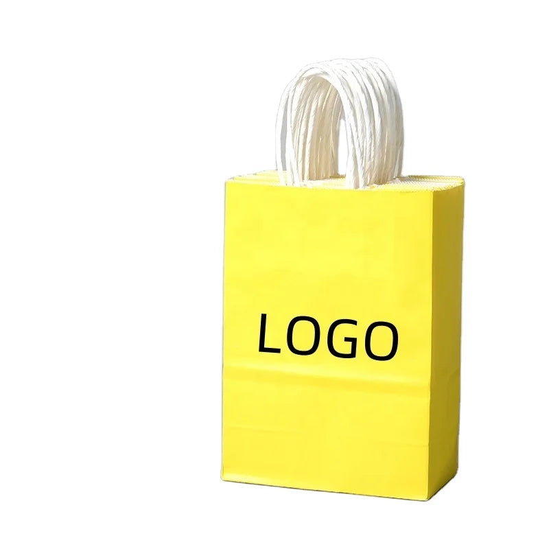 Customizable Logo Printing Eco-Friendly Brown Kraft Paper Bag for Food Delivery for Restaurant Takeout Shop Packaging for Pizza