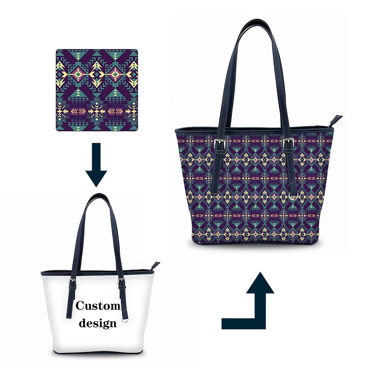 Designer Fashion Latest Ladies Handbags Blank Sublimation Tote Bags Large Capacity Handbags for Women Tote Bag