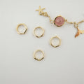 Split Rings for Jewelry DIY Jewellery Making Materials 18k Gold Plated Brass Can Threading Hexagon Jump Rings