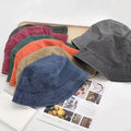 WoZhen Hot Sale Spring Autumn Distressed Bucket Hat Solid Color Washable Cowboy Cap for Fishing Casual Party Cycling Daily Use