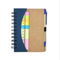 Promotional Personalized Custom Logo Kraft Cover Daily Task Spiral Notebook Memo Sticky Notepad With Pen