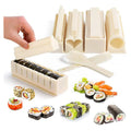 Wishome Hot Selling White 10/11 Pieces ABS Material Eco-Friendly Sushi Making Kit Set Bamboo Rolling Mat Professional DIY Sushi