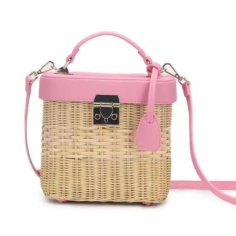 New Fashion Rattan Woven Bag Can Be Customized Pure Handmade Natural Woven Rattan Bag