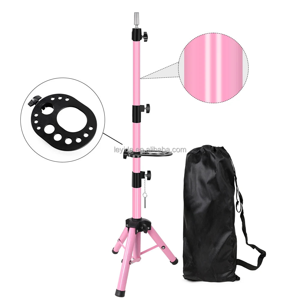 AliLeader Best Selling Multifunctional Wig Tripod Training Head Holder Stand for Cosmetology Hairdressing Practice