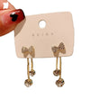 Cute Bow Dangle Earrings for Women Cubic Zirconia Earrings with Charm Drop Jewelry Gift for Girls and Ladies