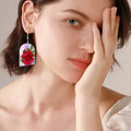 Beautiful Flower Arched Earrings Necklace Silicone Molds Crystal Drop Glue Colorful Resin Making Earrings Jewelry