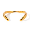 Fashion 18K Gold Plated Stainless Steel Hip Hop Girls Fashion Jewelry Irregular Bracelets and Cuff Bangle Bracelets for Women