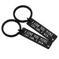 DIY Custom Key Chain I Love You More the End I Win Keychain Stainless Steel Keyring