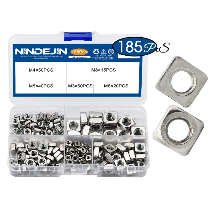 A2-70 Stainless Steel DIN 557 Square Weld Nut M3-M8 for Mining Applications