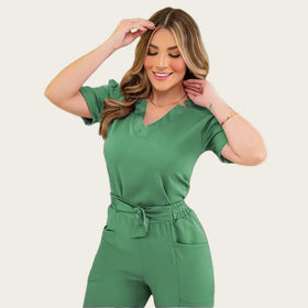 Custom Logo Nurse Scrubs Sets OEM Hospital Uniforms in XS Size Made of Silk and Polyester Cotton Rayon Scrubs With Logo