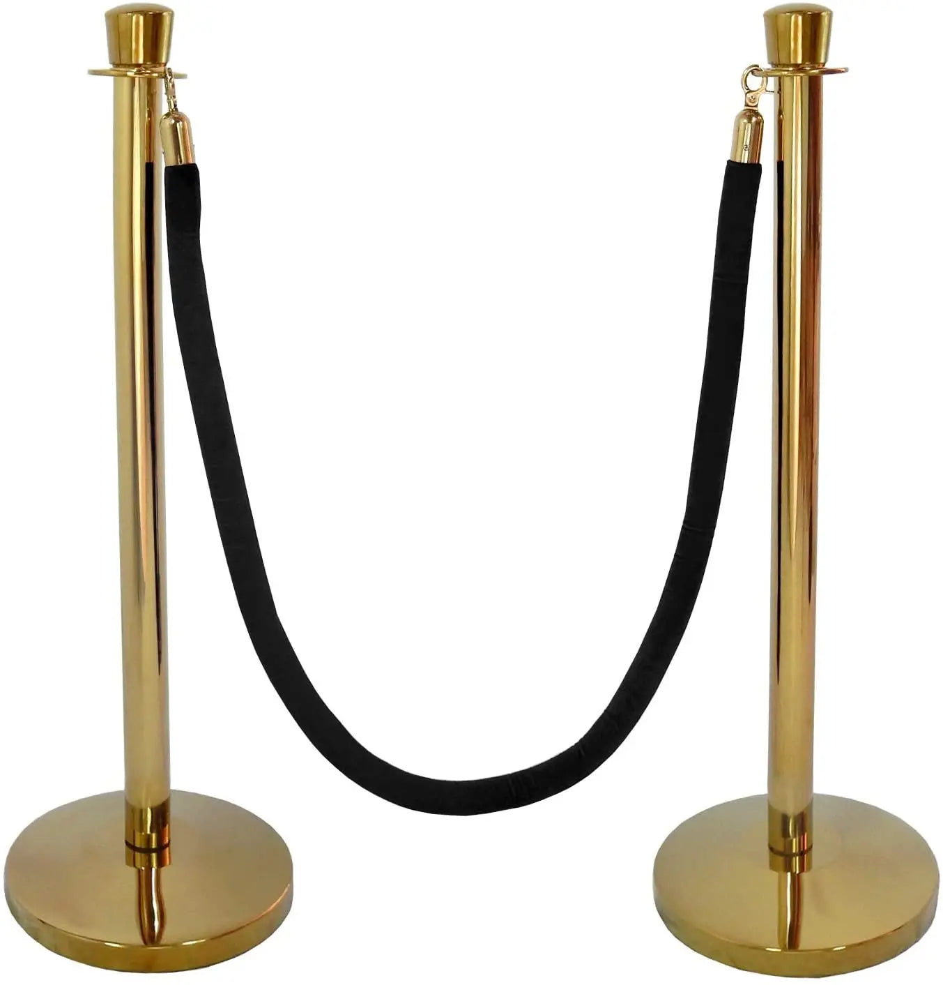 UFEIYA Gold Stainless Steel Engineer Grade Reflective Non-Water Fillable Stand Rope Barrier Crown Top for Wedding Ceremony Post