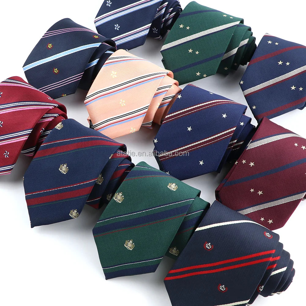 New School Formal Uniform Tie Classic Stripe Plaid British Tie for Student Children Bowtie Necktie Daily Wear Cravat Accessories
