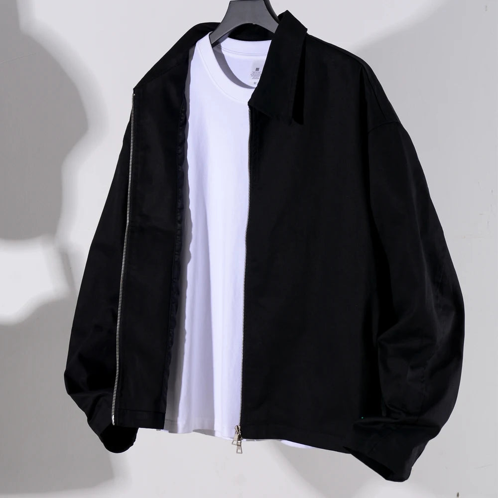 Europe and the United States High Street Ins the Same Style of Men's and Women's Coat Short Zipper Jacket