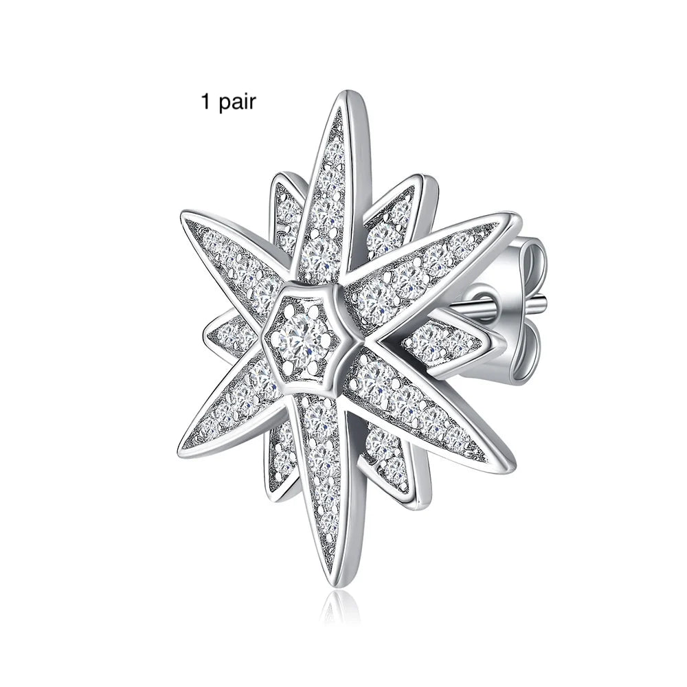Top-Selling Flower Pattern Stud Earrings Beautiful Silver Brass Rhodium Claw Setting Technique Featuring Sunflowers