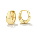 925 Sterling Silver Minimalist Classic Earring 18k Gold Plated Fine Jewelry Women Chunky Hoop Huggies Earrings for Girls