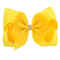 Baby Girl 8 Inch Large Bows Big Grosgrain Rhinestone Center Hair Bows