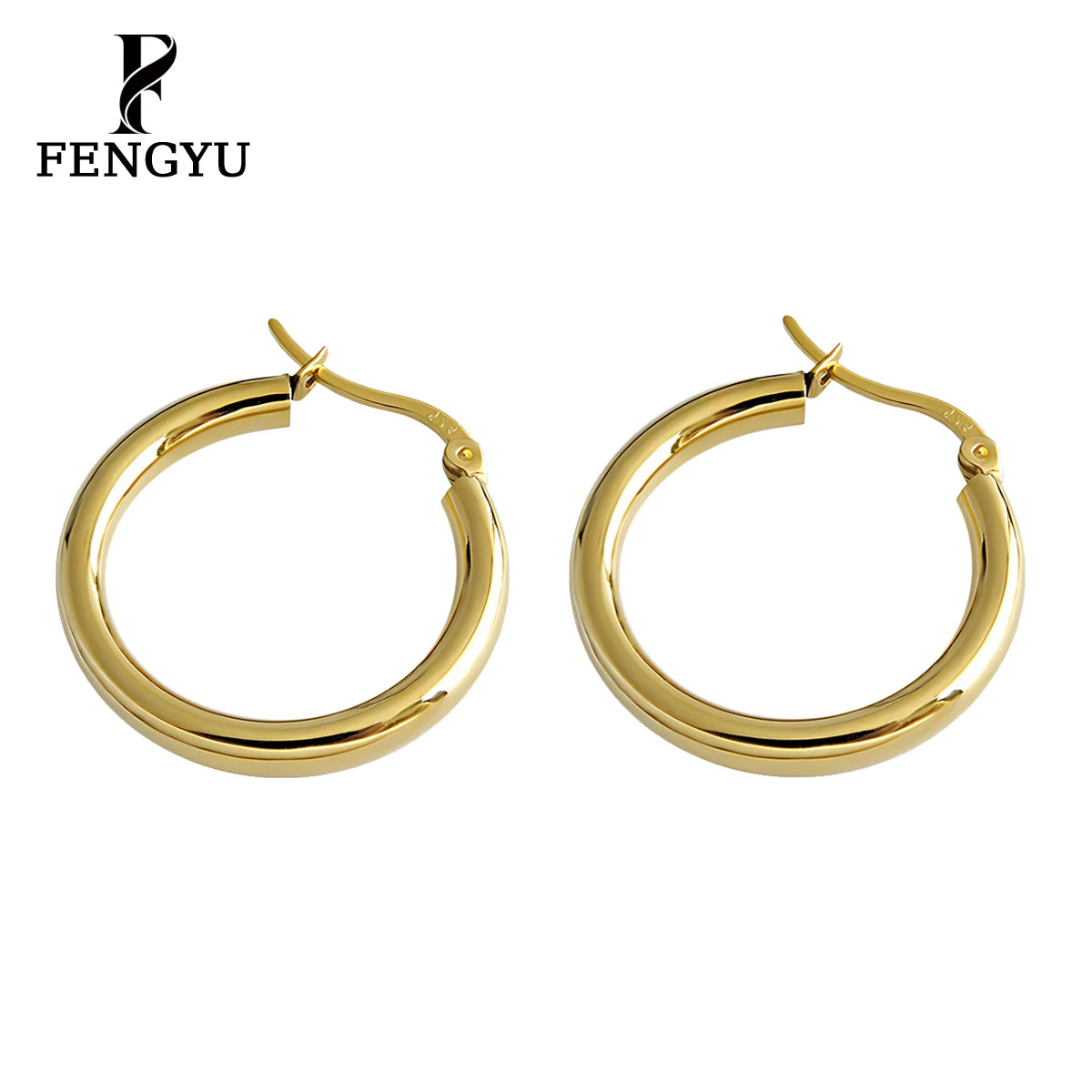 18K Gold Geometric Round Hoop Earrings Womens 925 Sterling Silver Luxury Fashion Chunky Earring Custom Fine Jewelry Wholesale
