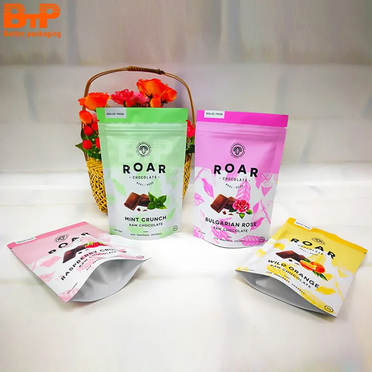 Custom Printed 1G 3.5G 7G 14G 28G Plastic Sealed Matte Mylar Bags Custom Printed Candy Edible Mylar Bags Custom Printed Doypack
