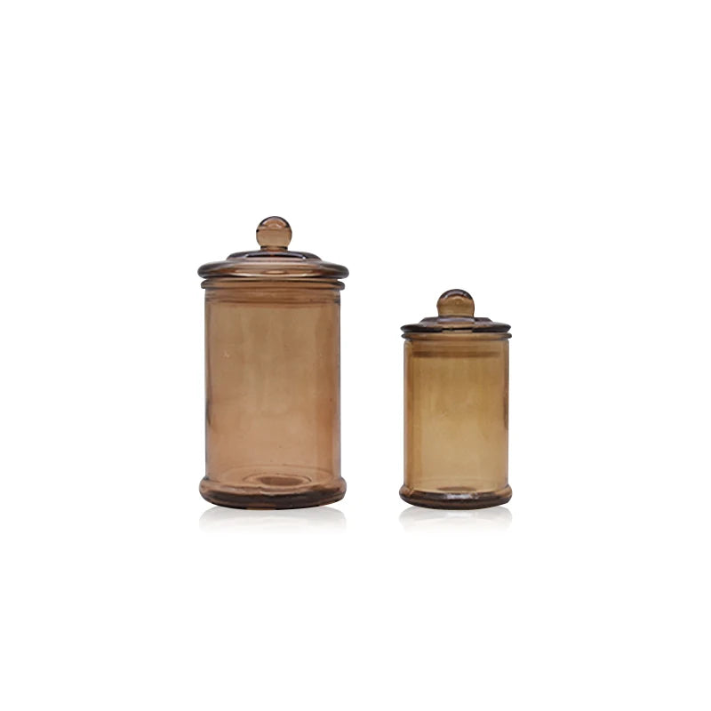 Factory Cheap Price Empty Glass Candle Jars Amber Glass Candle Holders 10oz Candle Glass Jars with Lid