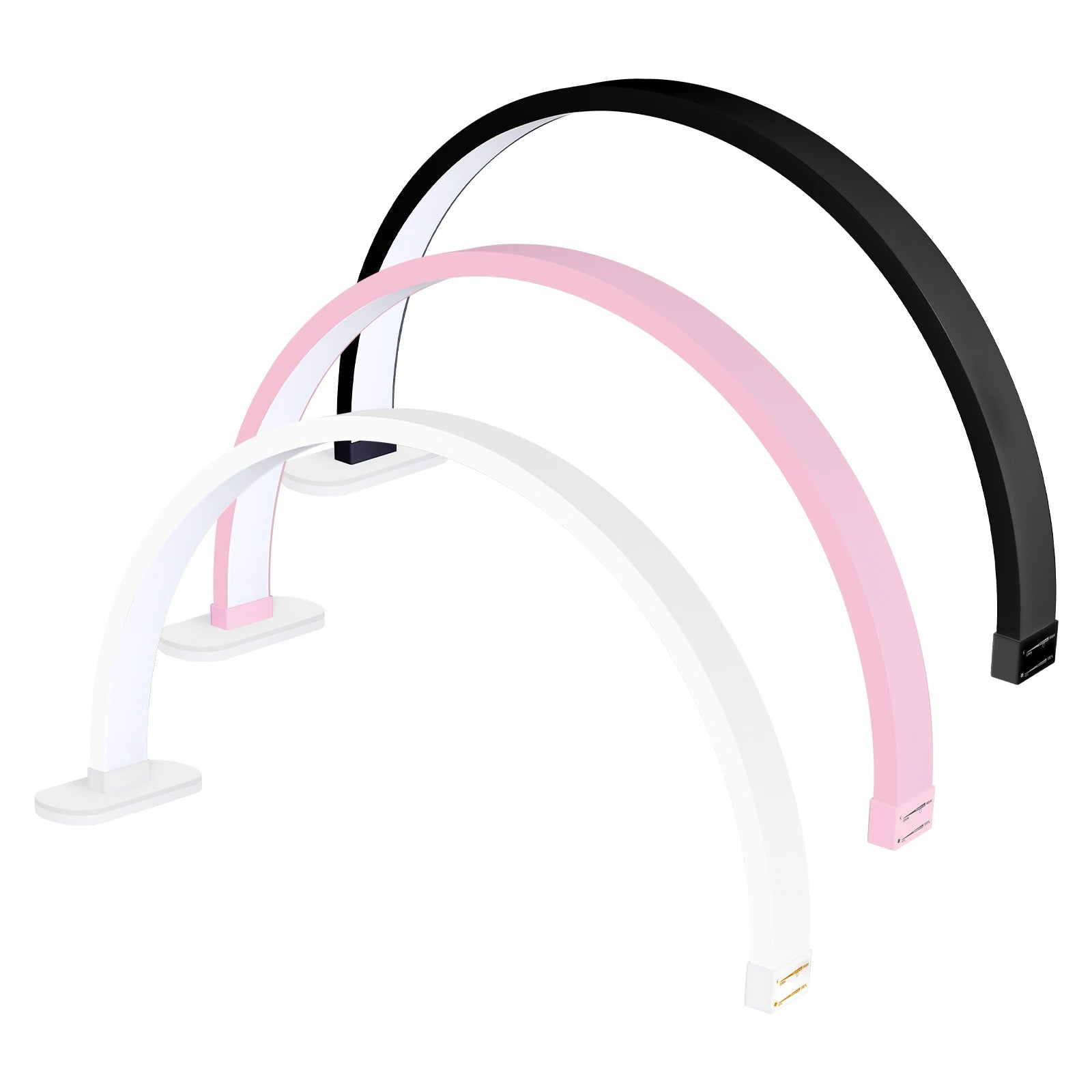 FOSOTO New 19inch Manicure Table Lamp Professional LED Half Moon UV Nail Lamp With Phone Holder Half Moon Desk Light for Nail