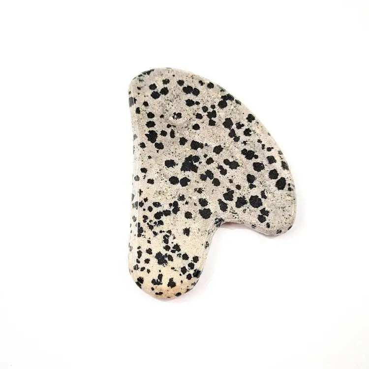 HUIYING Facial Massage Scraping Jade Gua Sha Dalmation jasper Custom Gua Sha Tool