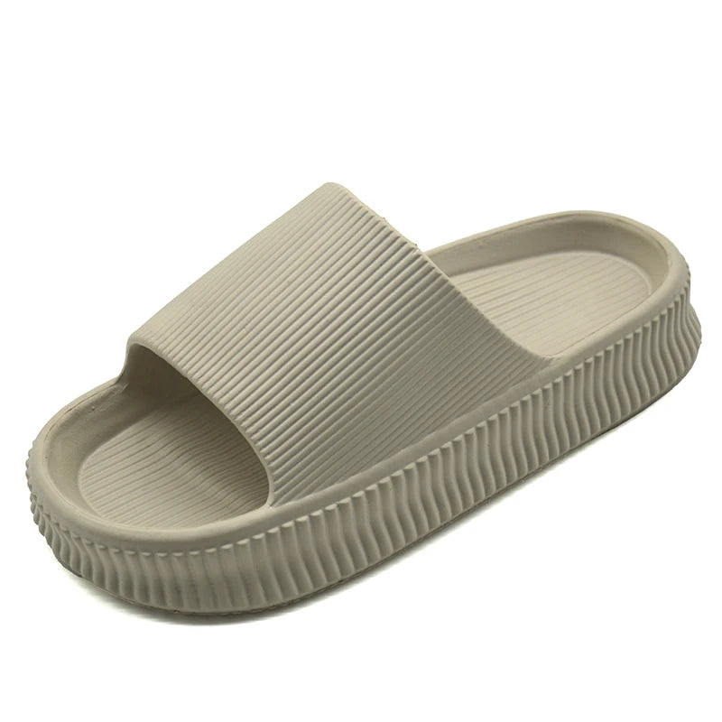 Summer EVA Slippers Anti-Slip Flat Slide-on Sliding Sandals with Foam Comfortable and Stylish