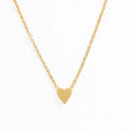 Fenny Wholesale 18K Gold Plated Waterproof&Tarnish Free Fine Chain Trendy Plain Love Heart Pendant Stainless Steel Necklace