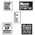 Wholesale Simple Black and White Music Pins Enamel Custom Music Slogan Brooch Lapel Pin for Music Lovers