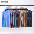 High Quality Men Vintage Sleeveless Acid Wash T-Shirt 100% Cotton Custom Oversized T Shirt Casual Vest