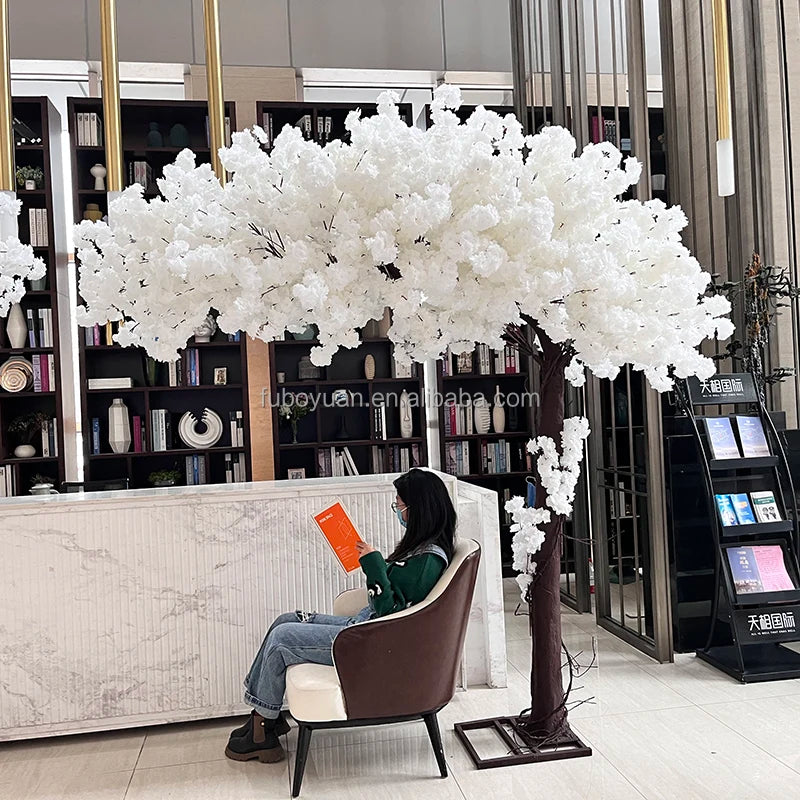 F226 Wholesale White Fake Japanese Sakura Cherry Blossom Flower Tree Wedding Decorative Artificial Cherry Blossom Trees