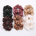 2023  Top Selling High End Solid Color Satin Silk Hair Scrunchies for Woman Wholesale Custom Silk Crunchies Hair Ties