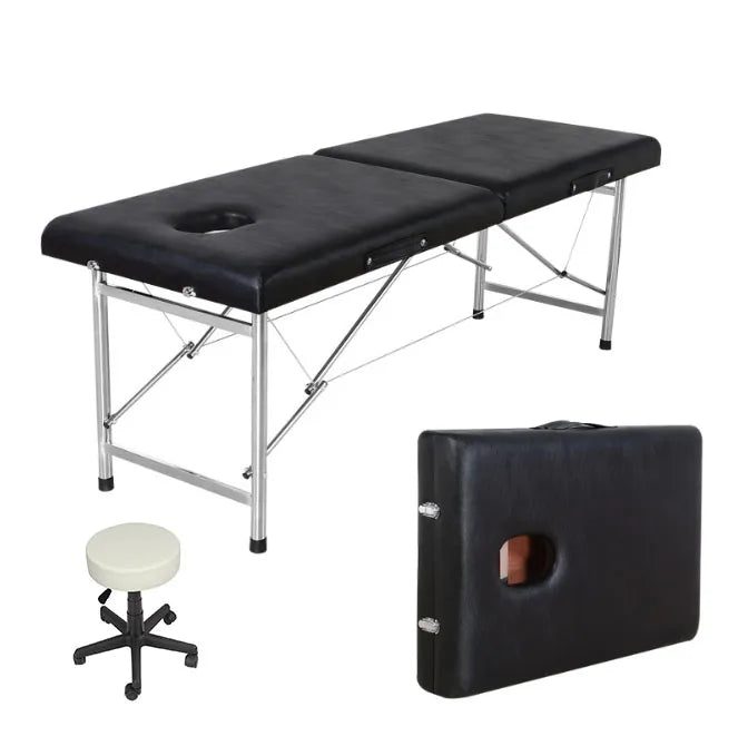 Portable Beauty Salon Spa Equipment Furniture Tattoo PU Foldable Massage PU Bed Tables Beds