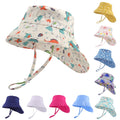 Wholesale New Trendy Cute Print Bucket Hat with Adjustable StrapSpring Summer Children Sun Protection Cap for Kids