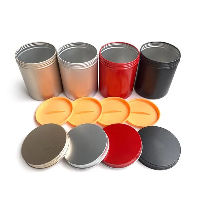 Factory 60g 70g 80g 100g 120g 150g 200g 250g 300g 500g 650g 750g 1000g Screw Top Metal Containers Aluminum Tin Can with Lids