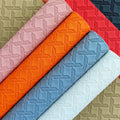 0.9mm Solid Color Embossed Faux Leather Woven Pattern Imitation Leather Geometric Pattern
