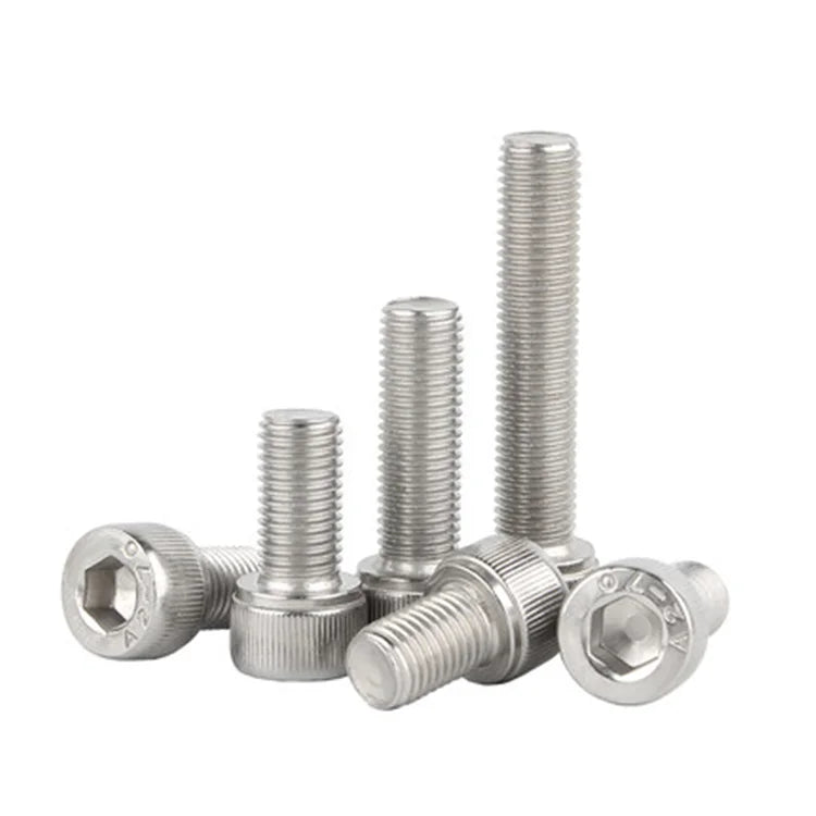 Factory Direct Sale 304/316 Stainless Steel DIN912 Cup Head Hexagon Socket Head Bolt Cnc Bolt Cylindrical Head Knurled Screw