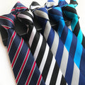 Stripe Neck Ties for Men Italian Luxury Necktie Mens Paisley Cravate Pour Homme Polyester Woven