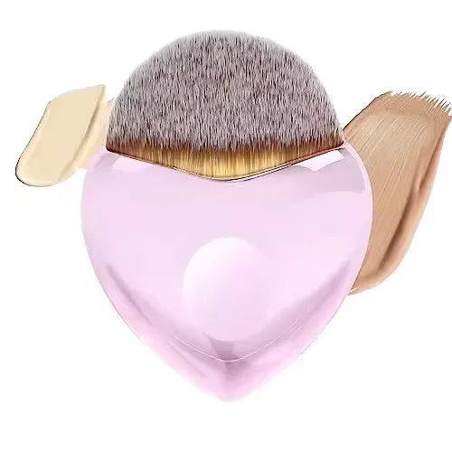 Wholesale  Face Makeup Brush Heart Shape Contouring and Blush Brush Favorable Price for Foundation Fan Style Makeup