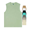 Men's Basic Style Sleeveless Cotton T-shirts With Custom Logo Breathable Summer Wearing Plain Tank Tops