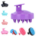 Free Sample Handheld Plastic Waterproof Round 4-in-1 Scalp Shampoo Massage Brush for Shower Bath Hair Cleaning Commercial Use