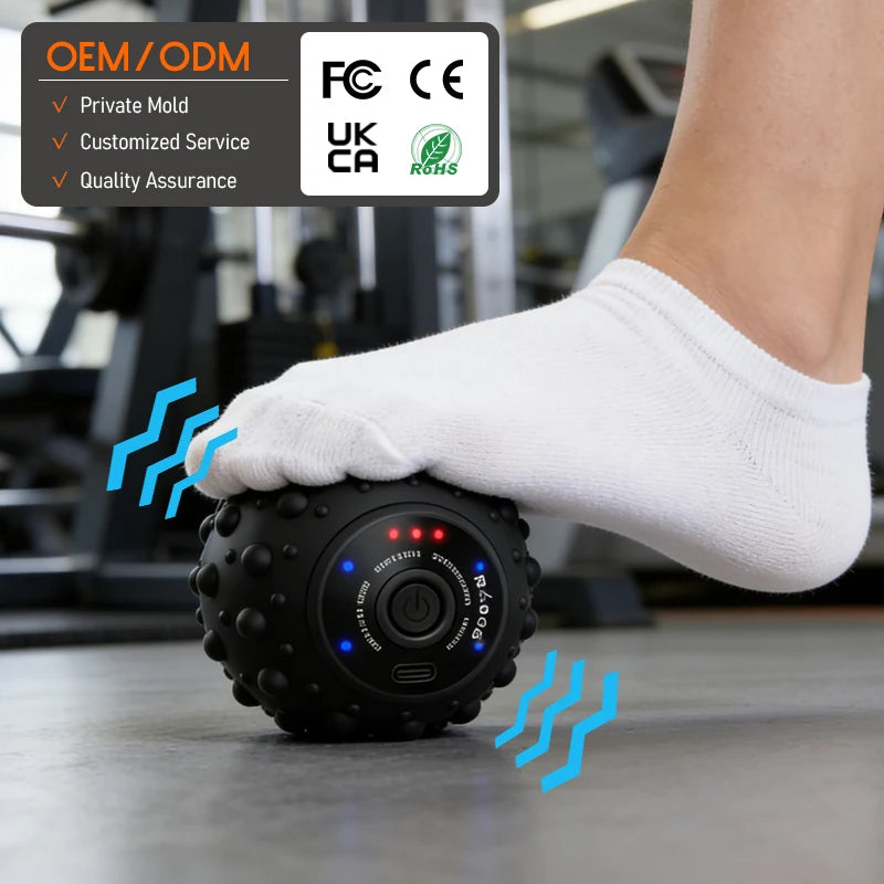 Electric Trigger Point Sport Electric Fascia Ball Muscle Relaxation Massager Fitness Yoga Exercise Recovery Ball