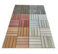 Diy Waterproof Wood Composite Floor Contemporary Style Interlocking Outdoor Decking Tiles Park Square Shape Anti-Slip Smooth