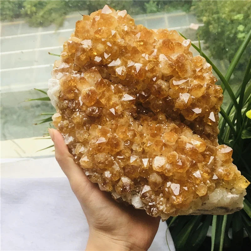 Wholesale Natural Rough Minerals Specimen Yellow Citrine Crystal Clusters MegaBDM