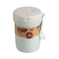 Hot Biodegradable Breakfast Porridge Soup Coffee Beverage Cup Microwave Safe Heat Insulated Double Wall Ceramic Wheat Straw Cup
