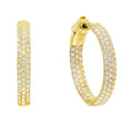 Gemnel Luxury Micros Pave Diamond 925 Silver 18k Gold Large Hoop Wedding Rhinestone Earrings 2022