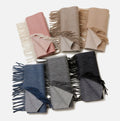 New Arrival 100% Pure Wool Scarf Autumn Soft Warm Double Side Solid Plain Color Long Tassel Scarf 30*180 cm RUNYANG for Women