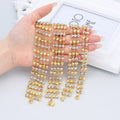 Jxx Fashion Design Women Brass Multilayer Beaded Style Bracelet Personalized Gold Plated Beaded Bracelet