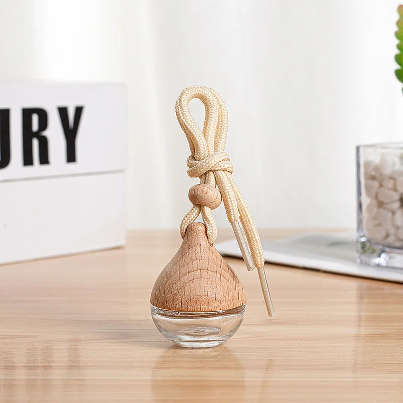 Wholesale Custom Empty 5ml 8ml 10ml Glass Car Air Freshener Perfume Bottle Drop Shape Car Diffuser Bottle