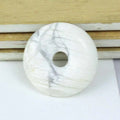 DIY Howlite Donut Rainbow Round Donuts Natural Gemstones Stones Donuts Pendants Crystal Healing Folk Crafts